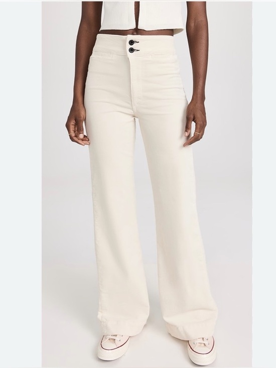 ASKK NY Denim - ASKK NY High-Rise Wide Leg Jeans in Cream